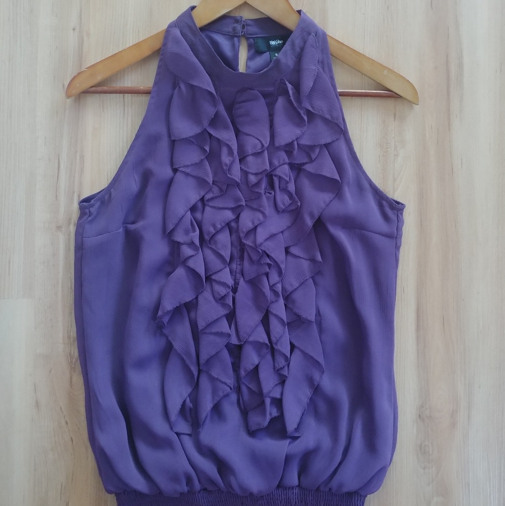 Women's Mossimo Purple Chiffon Sleeveless Top